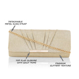 Women's Gold Party Solid Clutch