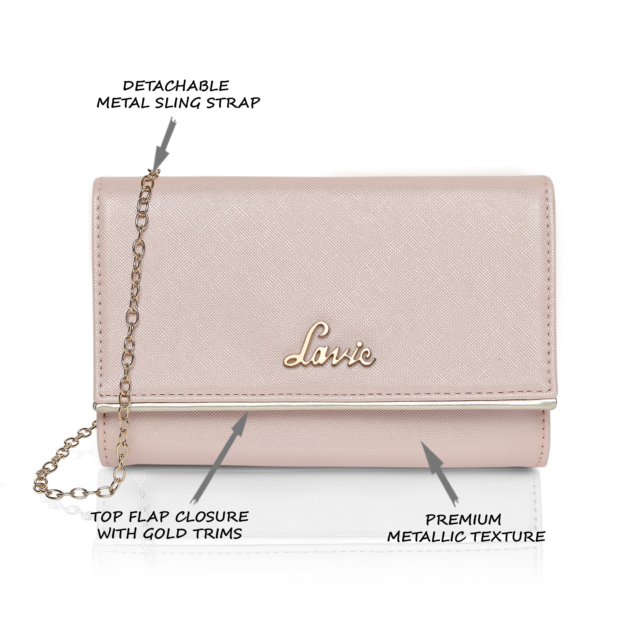Women's Pink Party Solid Clutch
