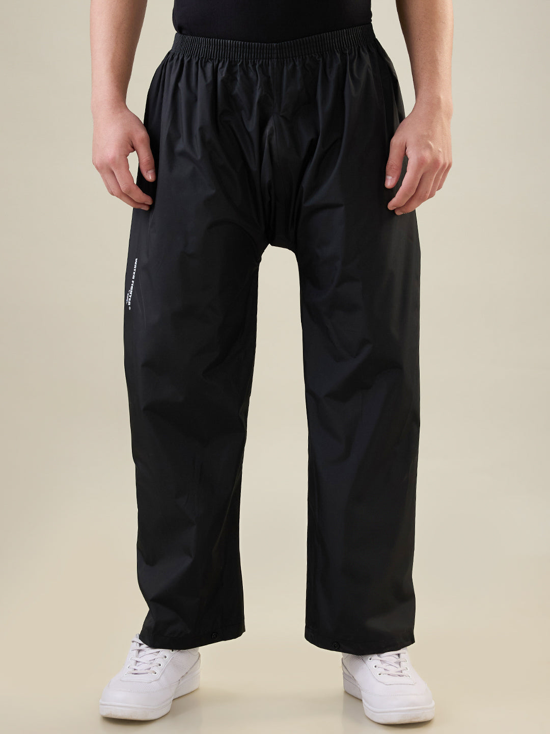 Men's Black Blue Button Rainsuit