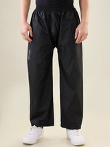 Men's Black Pink Button Rainsuit