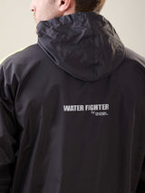Men's Black Yellow Button Rainsuit