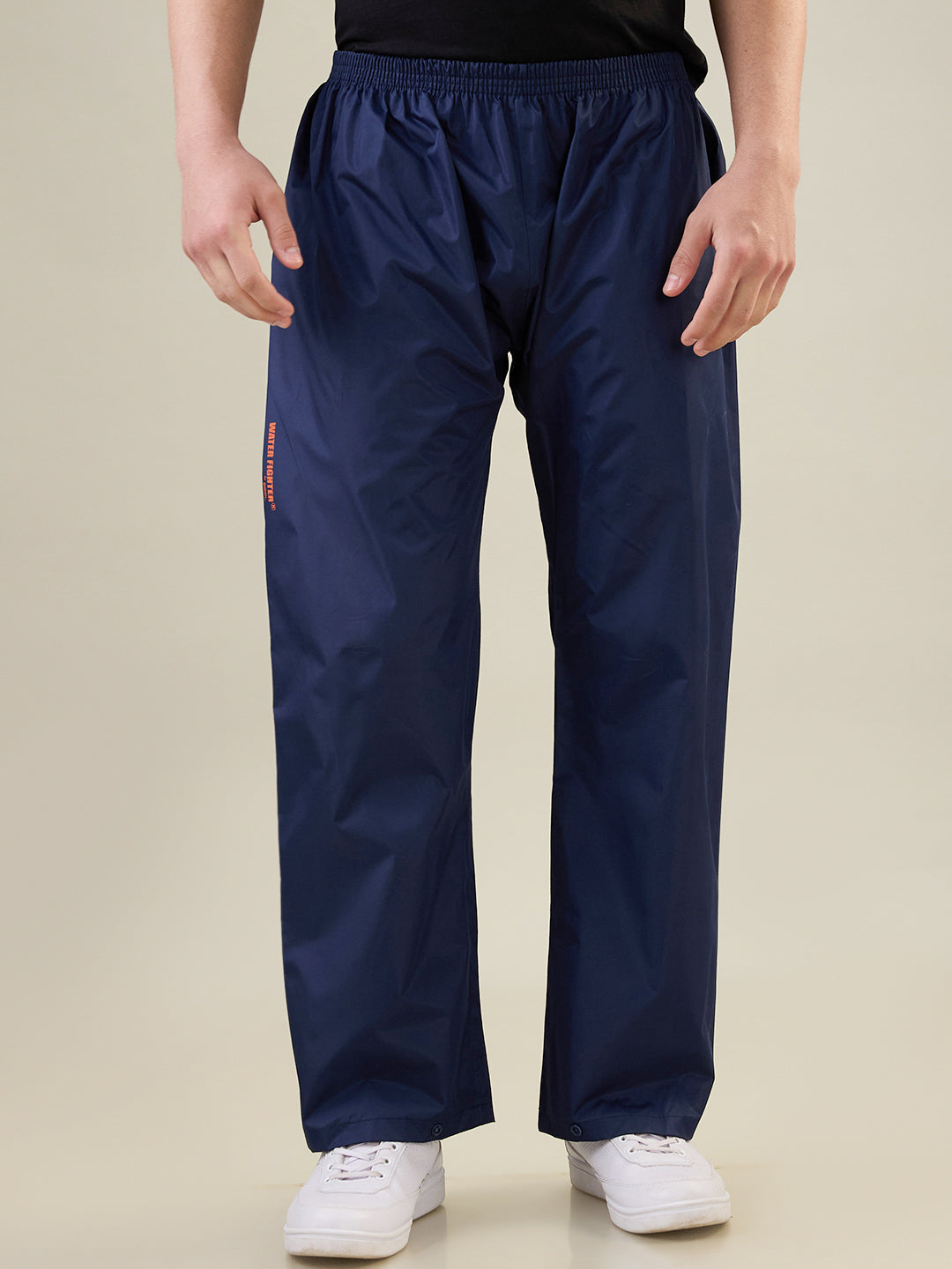 Men's Navy Orange Button Rainsuit