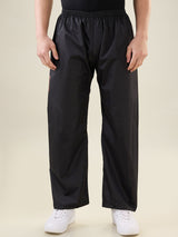 Men's Black Orange Button Rainsuit