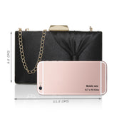 Women's Black Party Solid Clutch