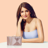 Women's Rose Gold Party Solid Clutch