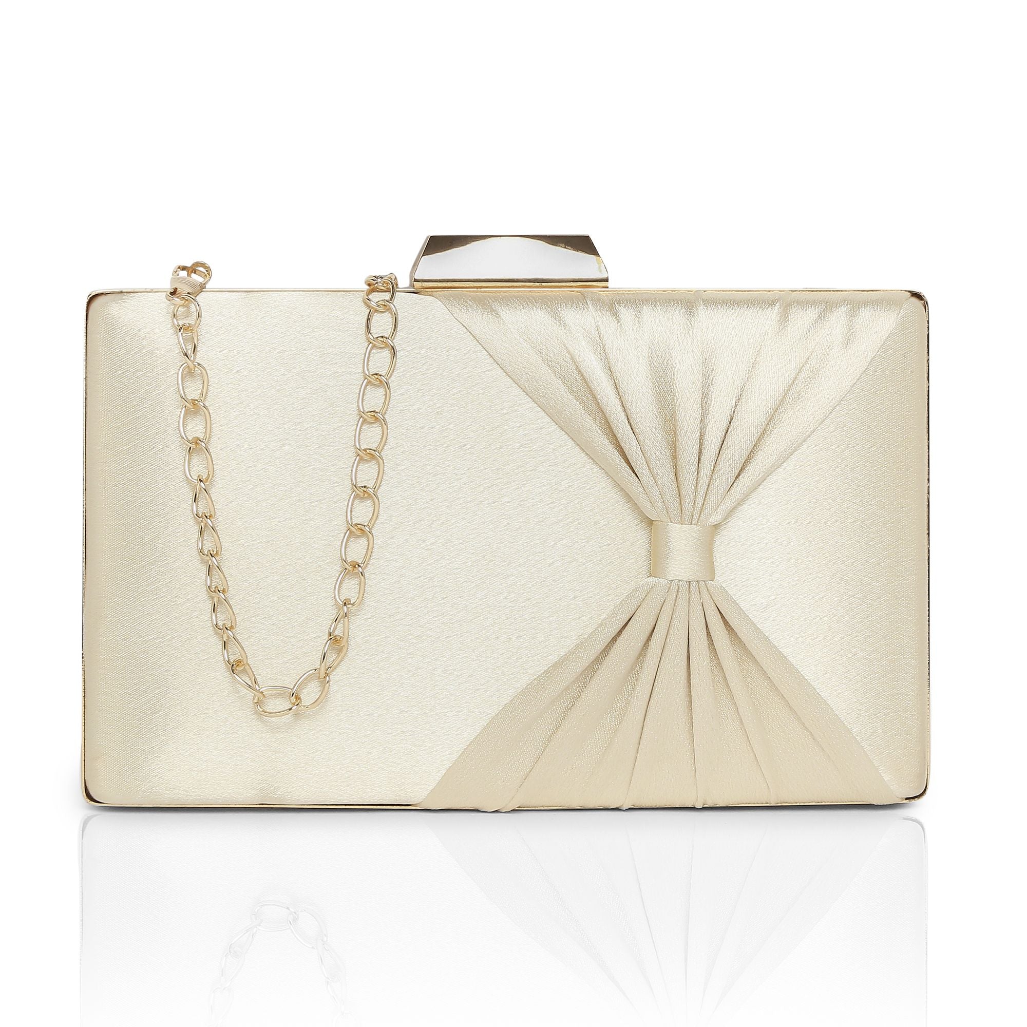 Women's Gold Party Solid Clutch