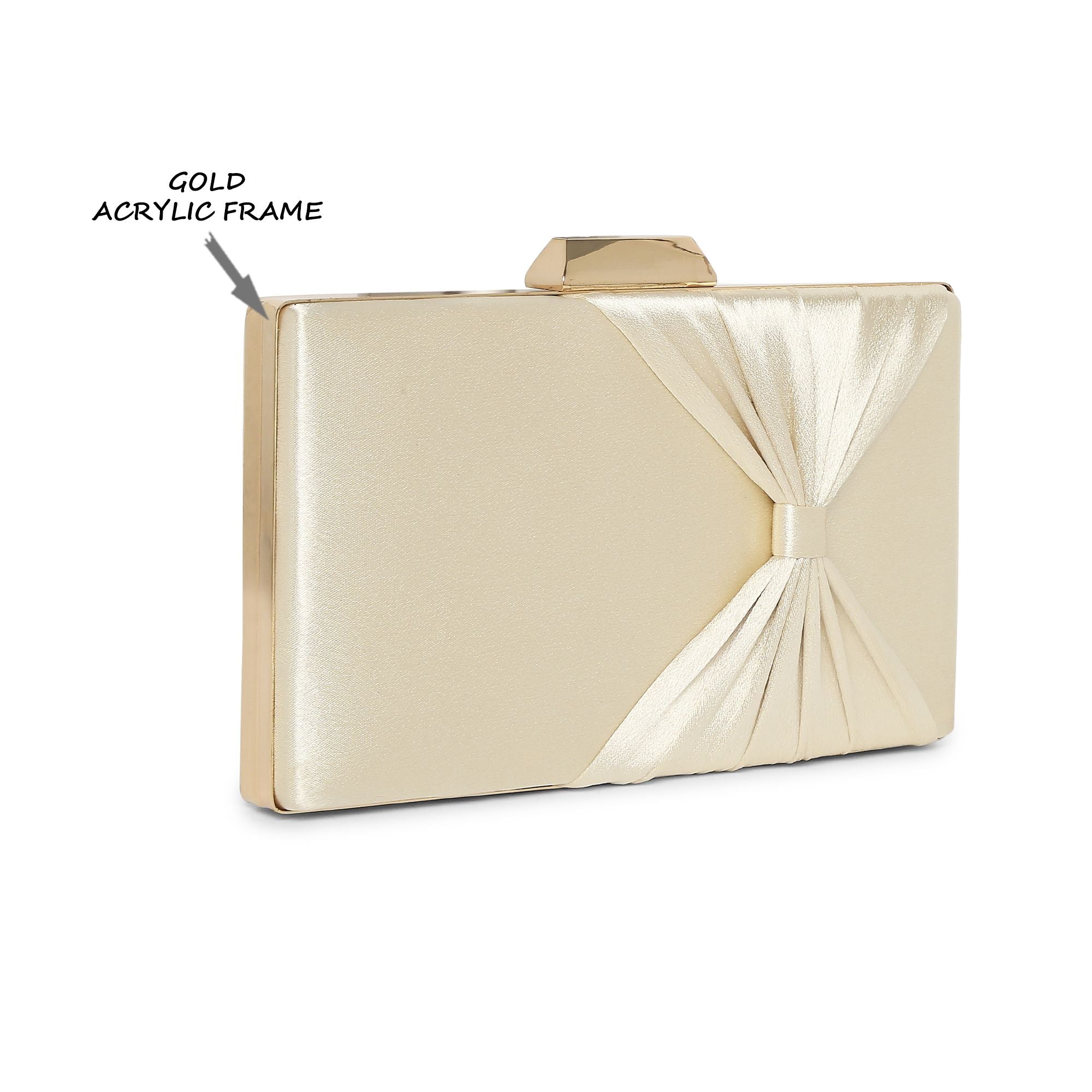 Women's Gold Party Solid Clutch