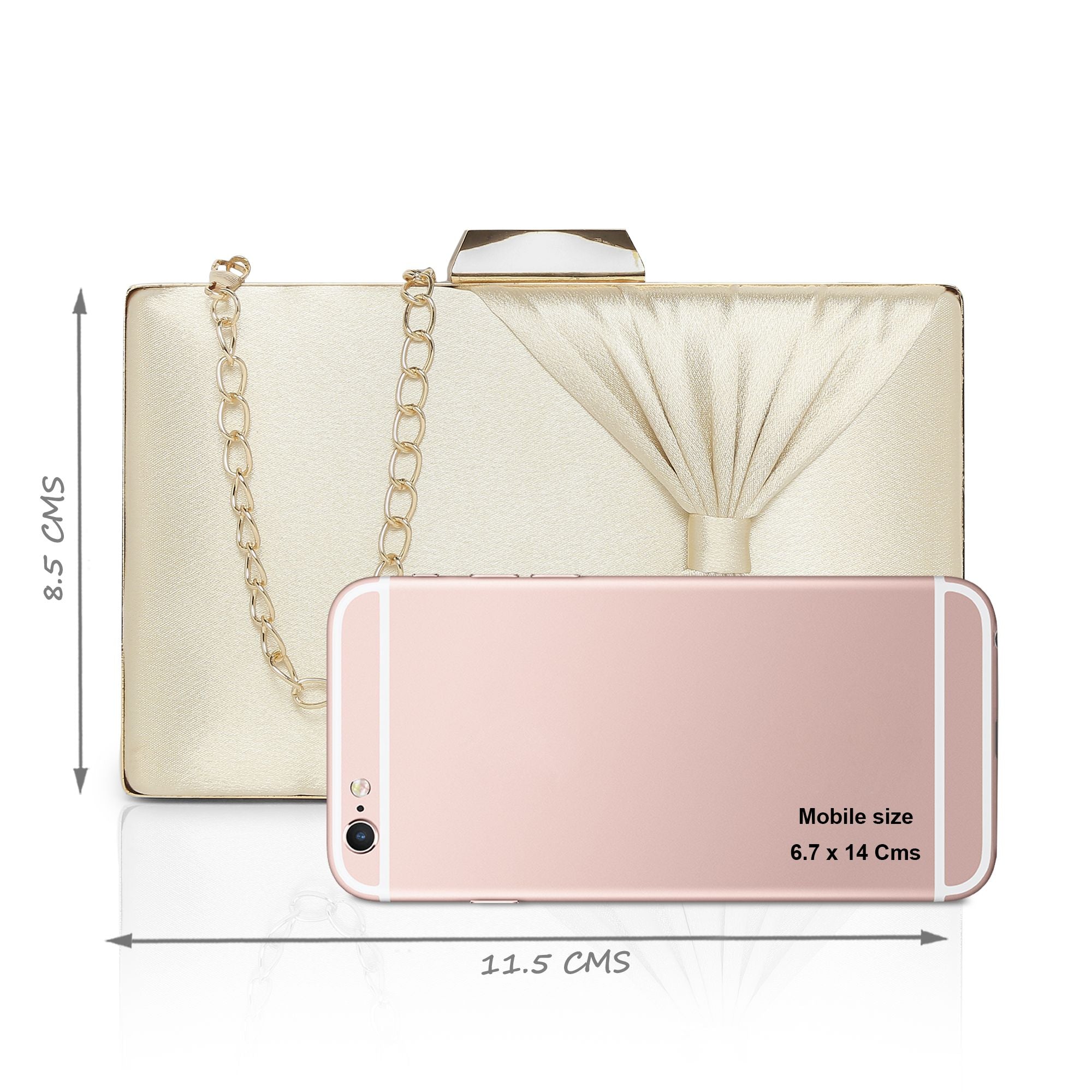 Women's Gold Party Solid Clutch