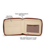 Women's Tan Casual Solid Wallet