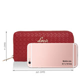 Women's Red Casual Solid Wallet