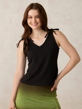Women's Black Casual Regular Fit Solid Top