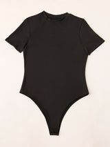 Women's Black Casual Slim Fit Solid Top