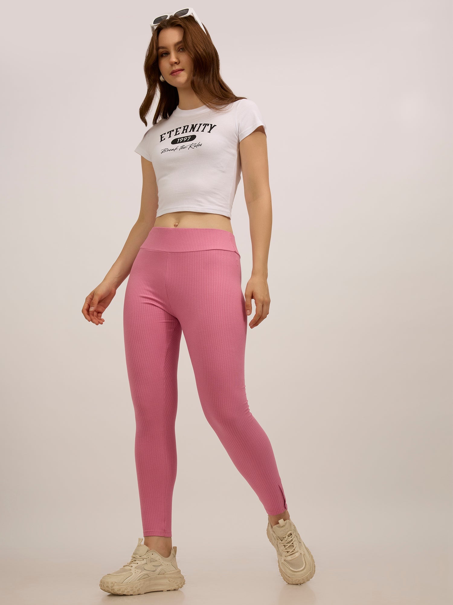 Women's Purple Sports Slim Fit Solid Trouser