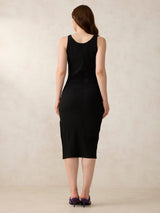 Women's Black Casual Bodycon Solid Dress