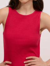 Women's Pink Casual Bodycon Solid Dress