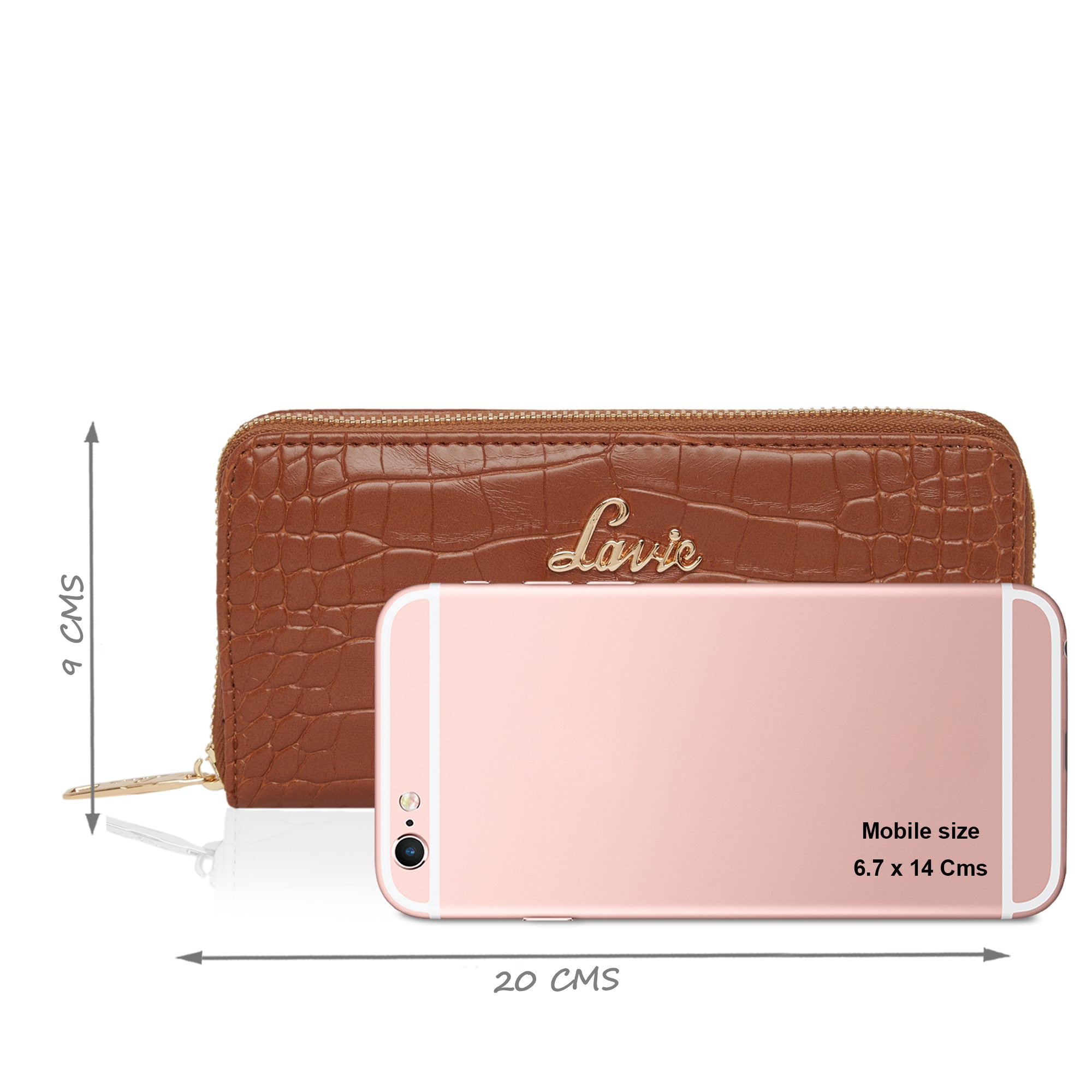 Women's Tan Casual Textured Wallet