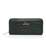 Women's Green Casual Textured Wallet