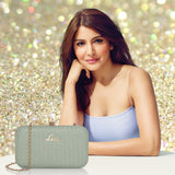 Women's Green Party Solid Clutch