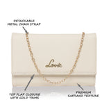 Women's Off White Party Solid Clutch