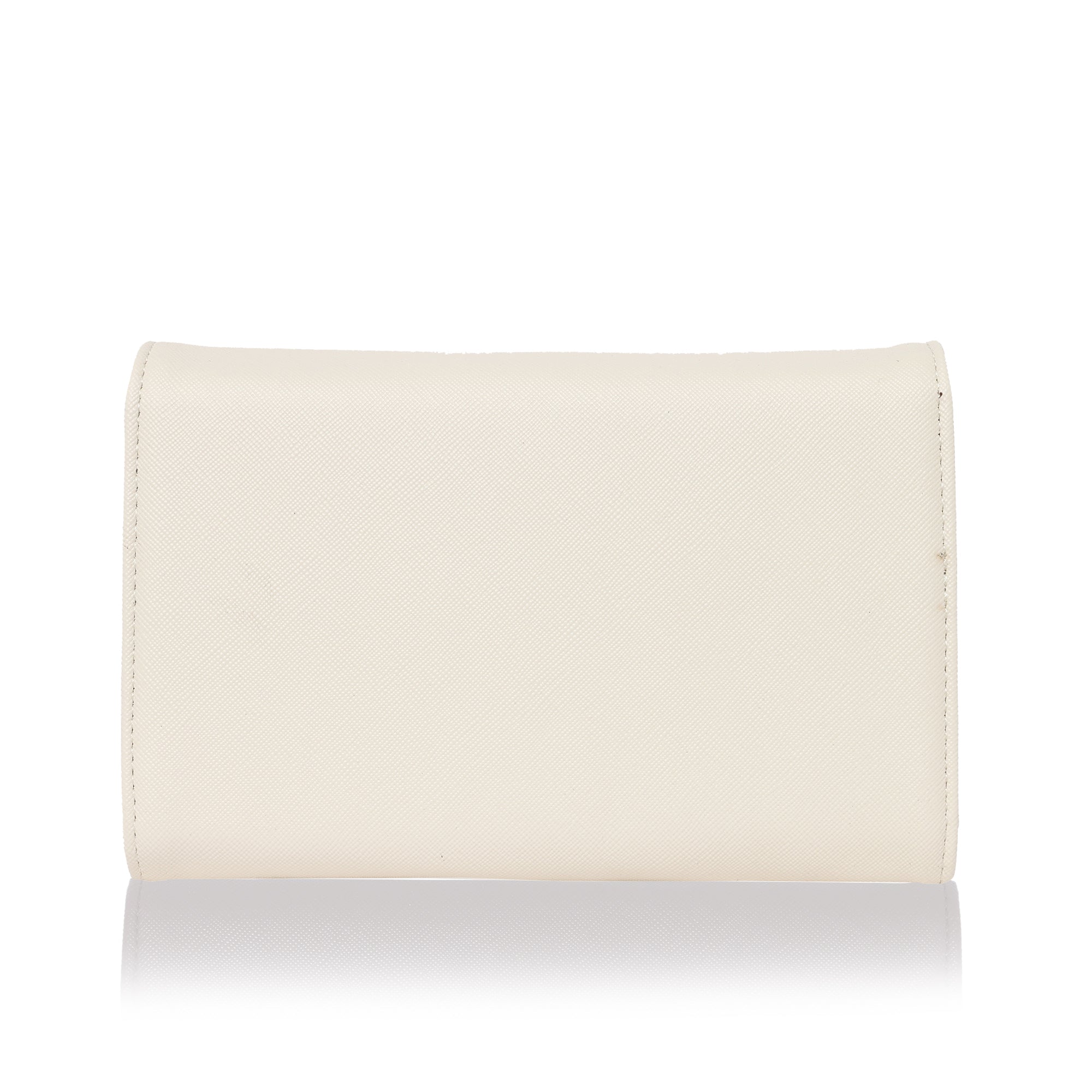Women's Off White Party Solid Clutch