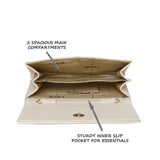 Women's Off White Party Solid Clutch