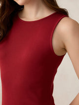 Women's Red Casual Bodycon Solid Dress