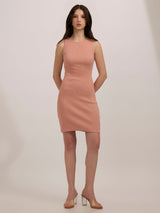 Women's Pink Casual Bodycon Solid Dress