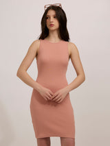 Women's Pink Casual Bodycon Solid Dress