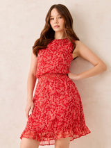 Women's Red Casual A-Line Dress