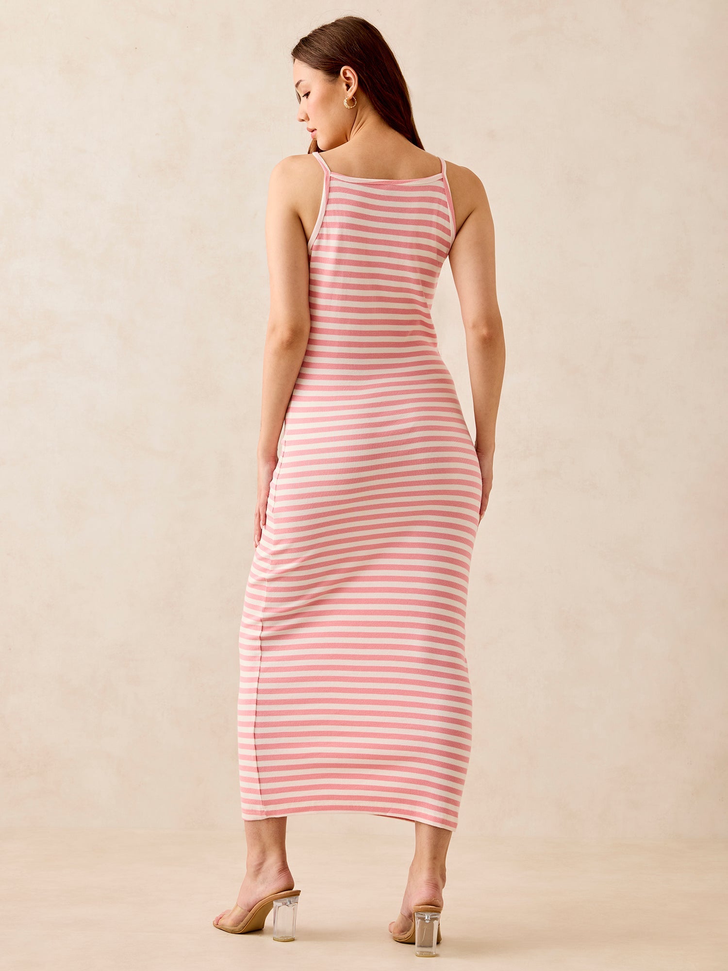 Women's Pink Casual Bodycon Dress