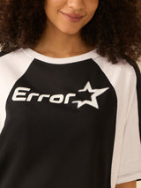 Women's Black Oversized Graphic Print Tshirt