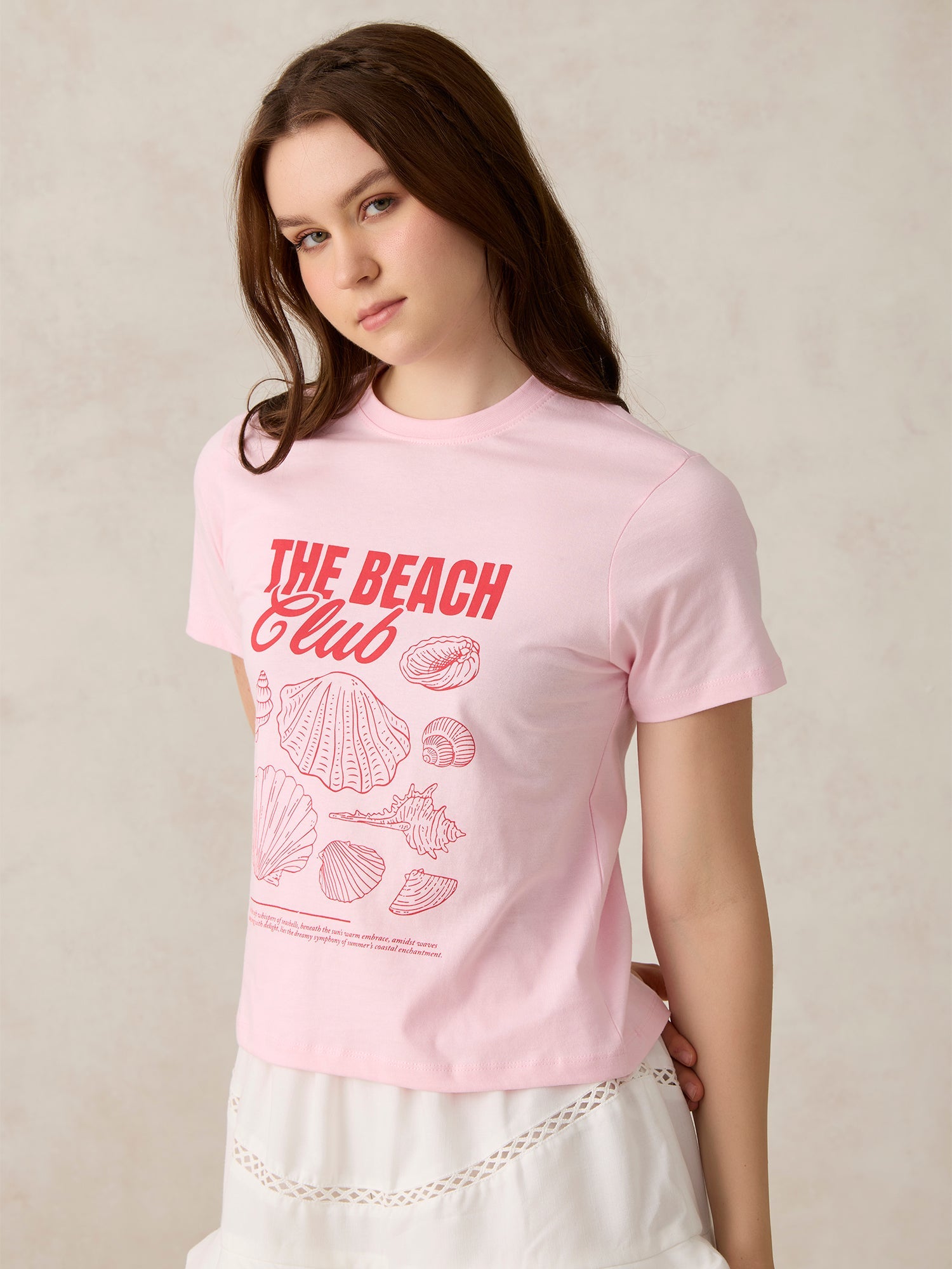 Women's Pink Casual Printed Half Sleeves Tshirt