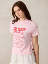 Women's Pink Casual Printed Half Sleeves Tshirt