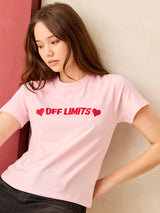Women's Pink Crew Neck Graphic T-Shirt