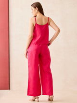 Women's Pink Casual Co-ords Set