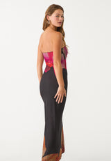 Women's Black Casual Bodycon Printed Sleeveless Dress