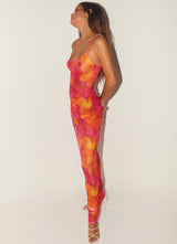 Women's Multicolor Casual Bodycon Printed Sleeveless Dress