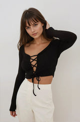 Women's Black Casual Regular Fit Solid Full Sleeves Top