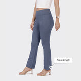 Women's Blue Casual Solid Pant