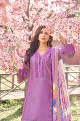 Women's Purple Fusion Regular Fit Embroidered Full Sleeves Kurtas Sets