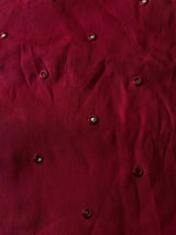 Women's Red Viscose Saree