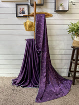Women's Purple Modal Viscose Saree