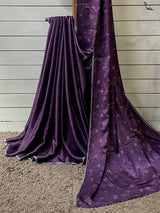 Women's Purple Modal Viscose Saree