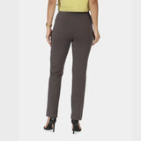 Women's Gray Solid Sports High Rise Pant - Tall