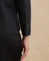 Women's Black Casual Full Sleeves Top