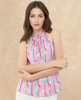 Women's Multicolor Casual Sleeveless Top
