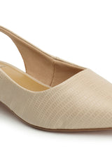 Women's Texchted Pointed Toe Block Heel Pumps