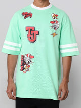 Men's Oversized Tom & Jerry Printed Round Neck Tshirt