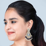 Women's Yashi Plum Kundan Earrings