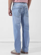Men's Blue Casual Regular Fit Solid Mid-Rise Jeans